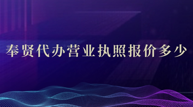 奉賢代辦營(yíng)業(yè)執(zhí)照?qǐng)?bào)價(jià)多少